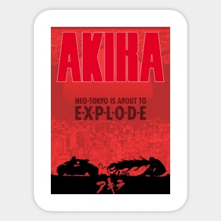 Akira minimalist poster Sticker